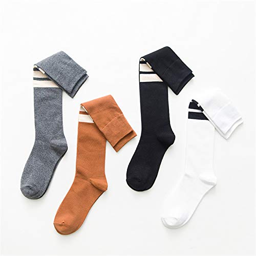 Andongnywell Womens Stripe Knee High Socks Stripes Thigh High Over Knee Socks Athlete Striped Long Stocking Socks3