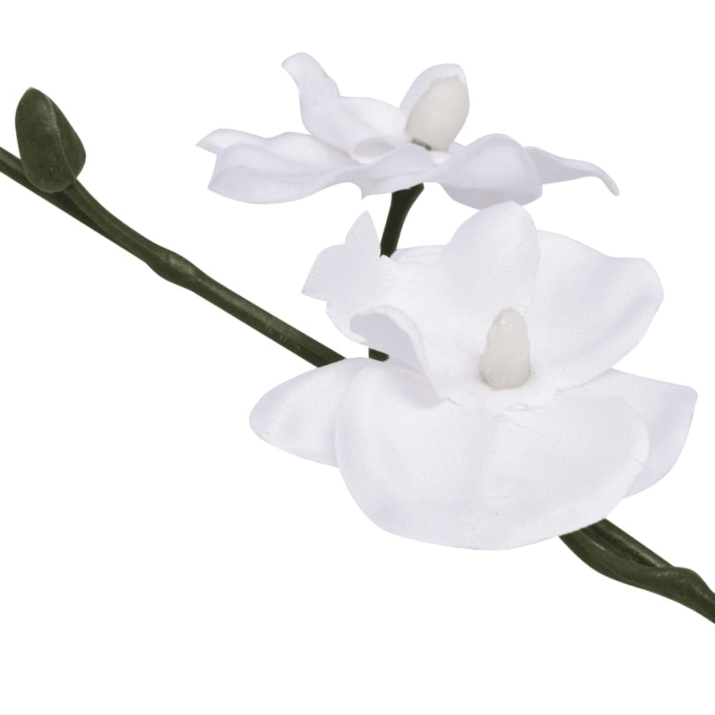Home & Garden Orchidée artificielle avec pot Blanc 30 cm