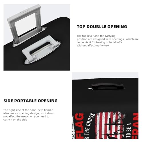Travel Luggage Cover I Stand For The Flag I Kneel For The Cross 7 Fashion Washable Baggage Suitcase Protector Fit For Luggage Medium4