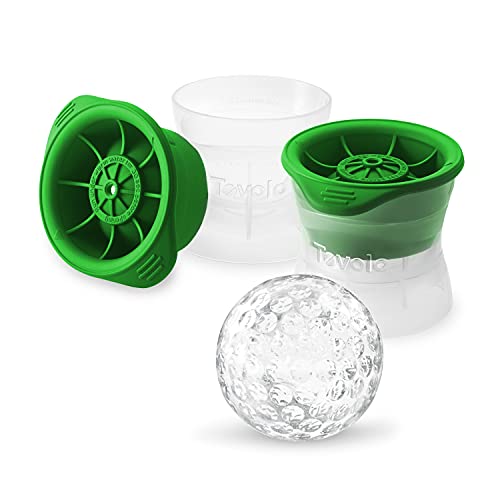 Tovolo Golf Ball Ice Molds, Set Of 2 Golf Ball-Shaped Ice Sphere Molds, Stackable Sports Ice Molds, Sports-Themed Ice Makers, Giftable Sports Whiskey Ice Ball Molds, Bpa-Free & Dishwasher-Safe #TOP2