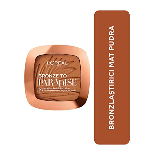 L'Oreal Paris Bronzer - Back To Bronze Matte Bronzing Pressed Powder, Shimmer Free, Medium, Compact Case - Image 3
