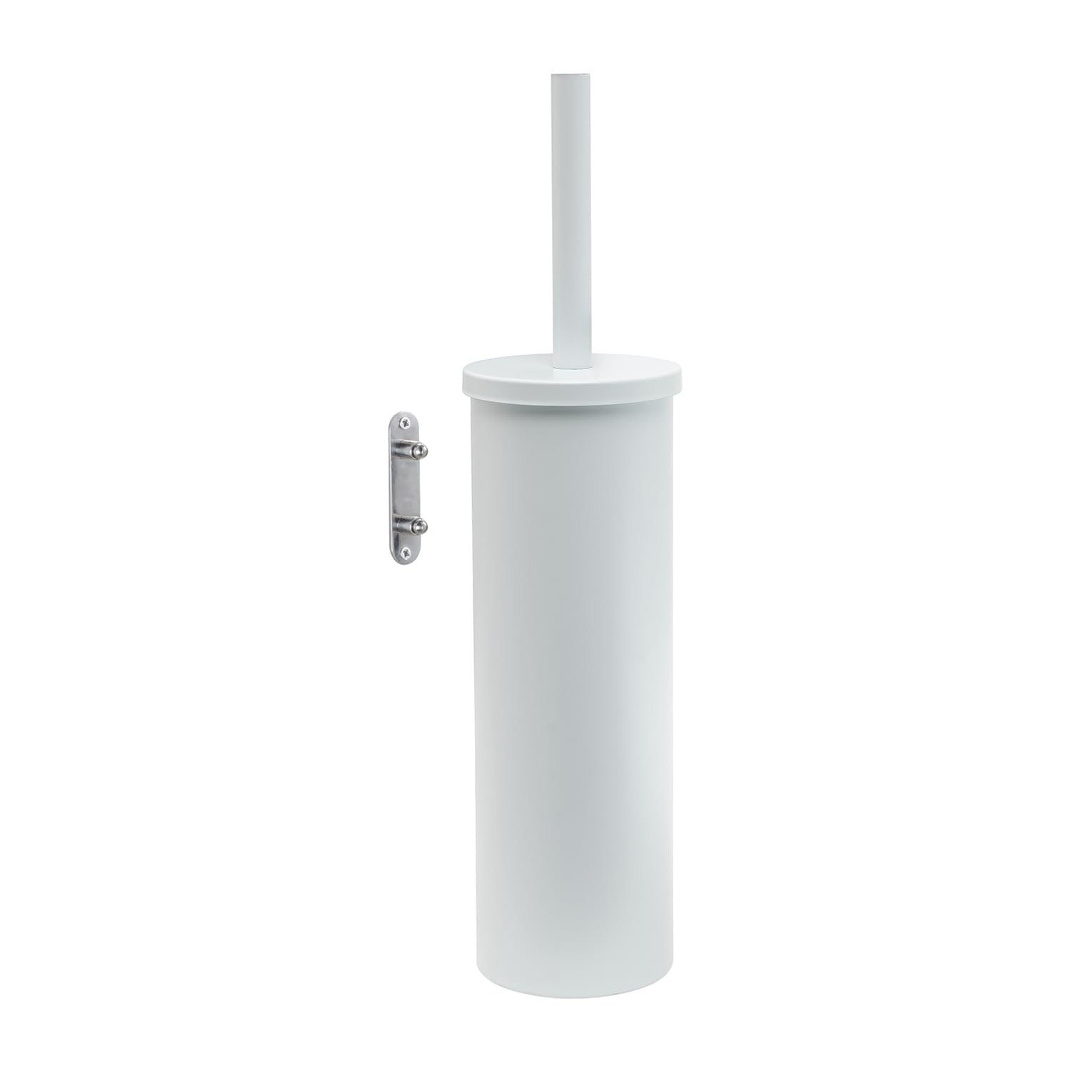 Gedy Matte White Flip Wall Toilet Brush Holder