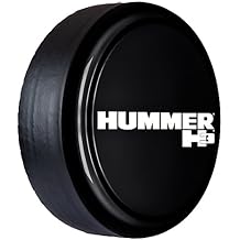Boomerang Compatible with Hummer H3-33 Color Matched Rigid Tire Cover - Hard Plastic Face & Vinyl Band - Black