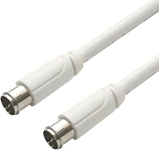 【2本セット】テレビアンテナケーブル クイック式(プッシュ式)接続 ストレート型プラグ｜2K・4K・8K放送対応（3224MHz）｜地デジ・BS・CS対応｜F型コネクタ｜高シールド・高耐久 モデルチェンジ移行中(1m 2本)