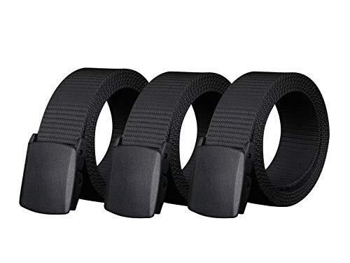 Nylon Military Tactical Belt 3 Pack, Military Hiking Rigger, Men's belt made of nylon mesh belt,Breathable comfortable