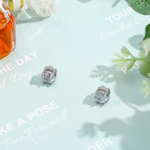 NEWITIN Magnetic Stud Earrings for Men Clip on Earring Stainless Steel Magnet Earring Unisex Non Piercing CZ Hoop Cross Diamond Magnetic Earrings for Men Women3