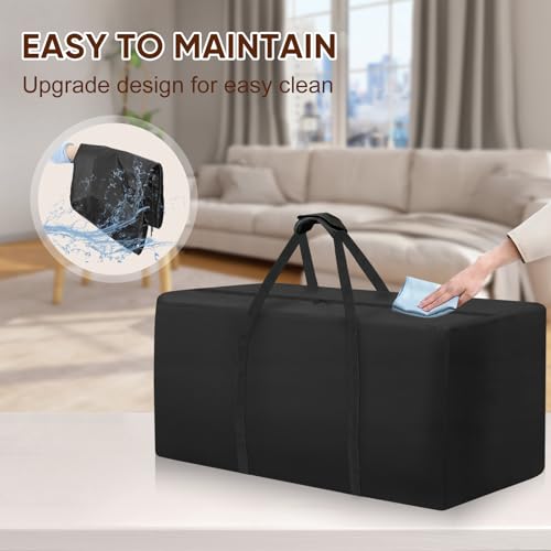 Fentiff Outdoor Patio Cushion Storage Bag - Waterproof Large Patio furniture Cushion Organizer Storage Bag with Handle and Zipper, 55" L x 24" W x 24" H Big Foldable Duffle Cover by Fentiff - Image 6