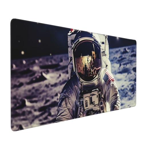 Alfombrilla de escritorio XXL con diseño viaje lunar miniatura 2