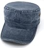 Gorra Militar Unisex de Cadete, Estilo Vintage Lavado, Gorra Plana 8