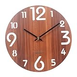 PUXZYAX Reloj de Pared Digital Grande para decoración de Sala de Estar, Estilo Elegante, Movimiento silencioso, para el hogar y la Oficina, Reloj de Pared con Movimiento