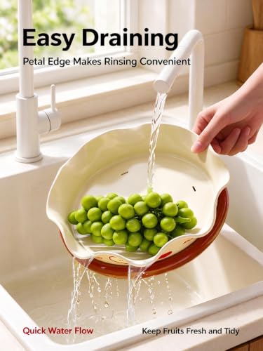 ChayWillow Rotatable Petal Fruit Tray with Draining Holes - image 8