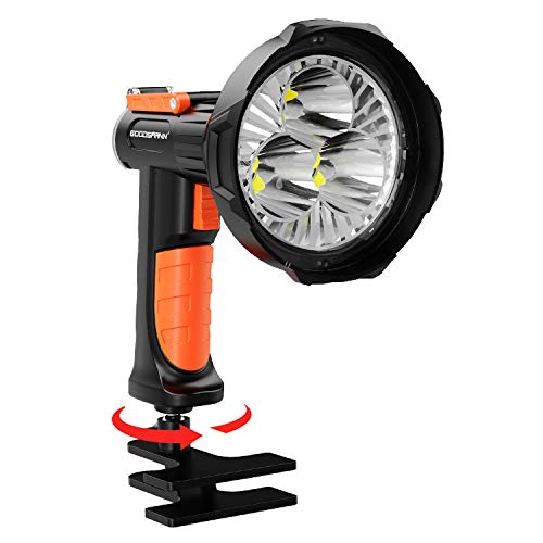 GOODSMANN Spotlight Work Light Boat Spotlight Marine Handheld Rechargeable 50 Watt 4000 Lumens