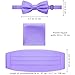 PenSee Fashion Elegant Lavender Bow Ties for Men - Elevate Your Style with Our Premium String Cummerbund Set - Perfect for Formal Events, Tuxedo Bow Ties for Men
