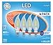 Decorative LED Light Bulbs, Candelabra Base, Daylight, Clear, 300 Lumens, 3.5-Watts, 4-Pk.
