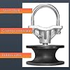 Heavy-Duty Cantilever Gate Rollers For 4" Round Posts - Fits 2-3/8" Or 2-1/2" Chain Link Fences