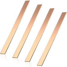 Gisafai 4 Pieces 1/8" x 1" x 12" C110 Copper Flat Bar 99.99% Pure Copper Bus Bars DIY Craft Electrical Connectors for Crafting Jewelry Repairs Enameling Electrical