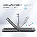 PuechAxe Foldable Bluetooth Keyboard with Stand Holder, Rechargeable Pocket Size Folding Travel Keyboard for iPhone, iPad, Tablet, Laptop, Smartphone, B088