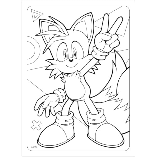 Tilibra - Folhas de Adesivos para Colorir Sonic