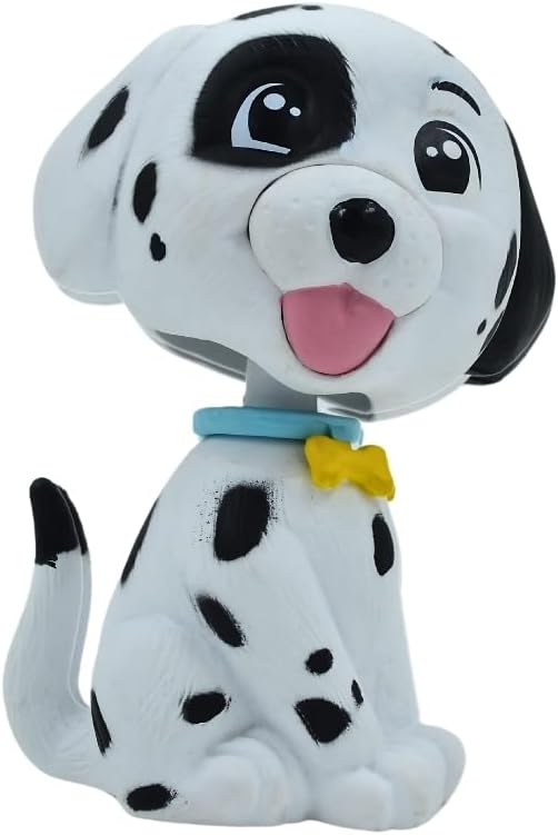 Car Dashboard Decoration Items – Cute Bobble Head Dog | Car Dashboard Accessories Toy | Fun Car Decor Accessories & Showpiece for Dashboard, Desk, Office, Study Table, Home Decor (White Black)