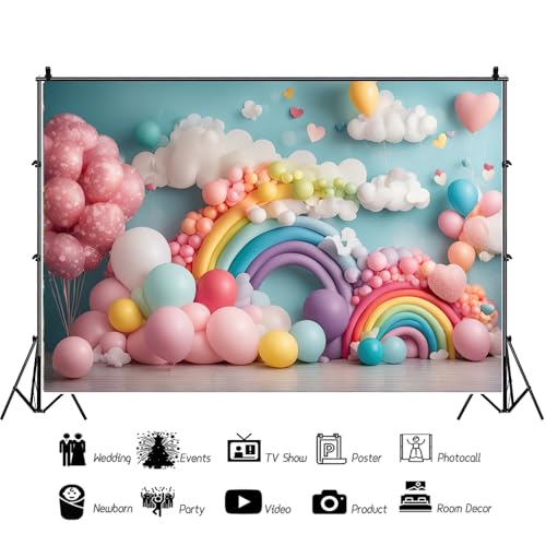 Fondo de globos coloridos 6x4ft para fotografía miniatura 2