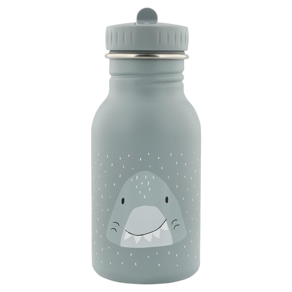 Trixie Kids Stainless Steel Water Bottle, Mr Shark, 350ml