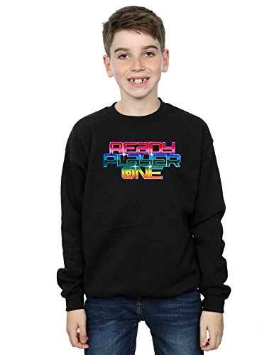 Absolute Cult Ready Player One Boys Rainbow Logo Sweatshirt Black 12-13 years