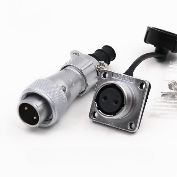 WF16 2pin Aviation Waterproof Male Plug and Female Socket TI+Z Straight Cable Square Socket Connector