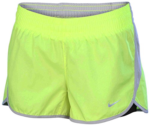 Nike Women's Dri-Fit 2-In-1 Running Shorts-Volt/Neon Yellow-XS