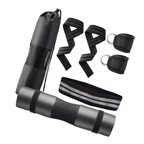 Kit de entrenamiento completo con almohadilla para barra y correas tobillo