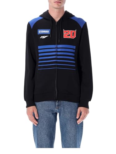 Fabio Quartararo Sweat a Capuche Zip 20 Dual Yamaha Factory Officiel MotoGP - Noir - M