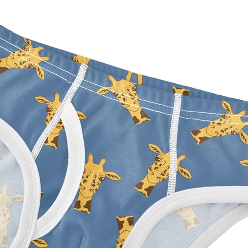 Boys' Underwear Cotton Little Boys Cute Giraffes Briefs Soft Toddler Underwear 2T-8Y4