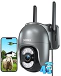 Xega 4G LTE Security Camera Outdoor with SIM Card【Plug in 24/7 Recording】 2K Wired 4G No WiFi Security Camera, IP PTZ CCTV Auto Tracking Human Detection Spotlight Siren Alert TF Cloud Storage IP66
