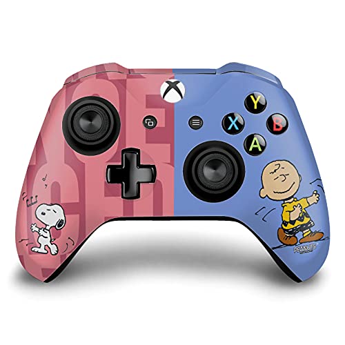Image of Head Case Designs Officially Licensed Peanuts Snoopy & Charlie Brown Character Graphics Vinyl Sticker Gaming Skin Decal Cover Compatible With Xbox One S /X Controller