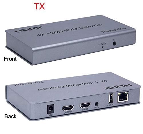 Image of HDMI Extender 120M HDMI KVM Extender Over Enthernet /LAN via Single cat5e /6 /7 120M HDMI KVM Over IP Extender Full HD 1080P - grey