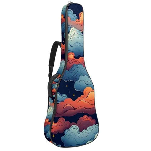 Sac pour guitare acoustique 40/41 pouces étanche à motif nuages colorés