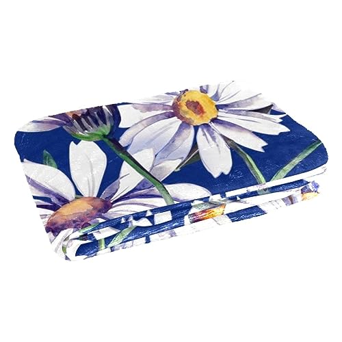 Couverture aquarelle marguerite en tissu chaud et finitions de luxe - 3