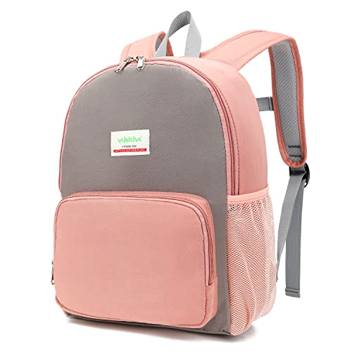 Waterproof Backpack for School Kids Backpack Bookbag Girls Boys Lightweight Travel Bag (Pink)
