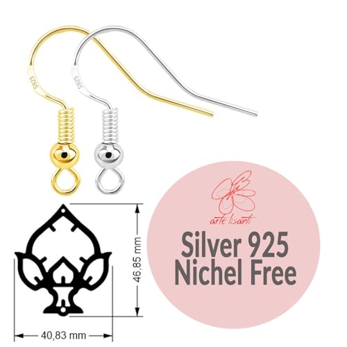 Boucles d'oreilles peintes à la main légères et hypoallergéniques en argent - 7