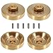 Goolsky 4 pièces 4 MM Poids de Roue en Laiton Adaptateur Hexagonal contrepoids moyeu de Roue pour Voiture axiale 1/24 SCX24 90081 RC
