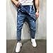 Toipkt Men's Hip Hop Denim Bib Overall Ripped Distressed Jean Adjustable Strap Jumpsuit Casual Fashion Workwear