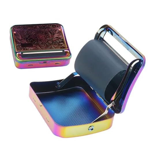 Rolling Machine Colorful Metal Automatic Cigarette Tobacco Roller Box & Storage Box 70mm