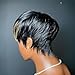 Rofa Beauty Pixie Cut Wig Human Hair Short Pixie Wigs for Black Women 1B/30 Color Glueless Layered Brazilian Virgin Human Hair Wigs For Women