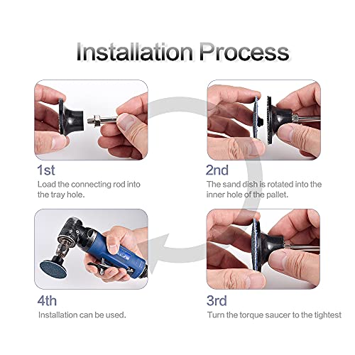 Tshya Roll Lock Disc, 80 Pcs 2 Inch Die Grinder Sanding Discs With 1/4" Disc Holder, Zirconia Coated 36/60/80 Grit For Surface Prep #TOP4