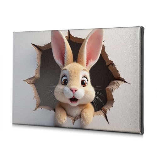 Tableau salon lapin mignon : Éveillez la douceur et la sérénité chez vous