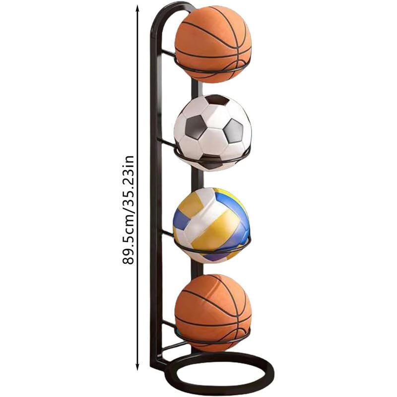 Scaffale verticale per palline da palestra, soluzione salvaspazio per centri fitness e uso domestico, design efficiente ed elegante