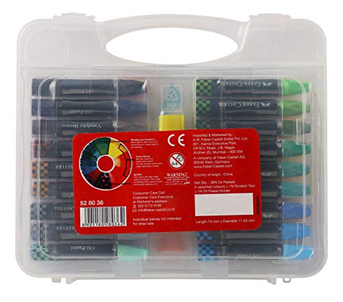 Image of Faber-Castell Premium Hexagonal Oil Pastel Set - Pack of 36