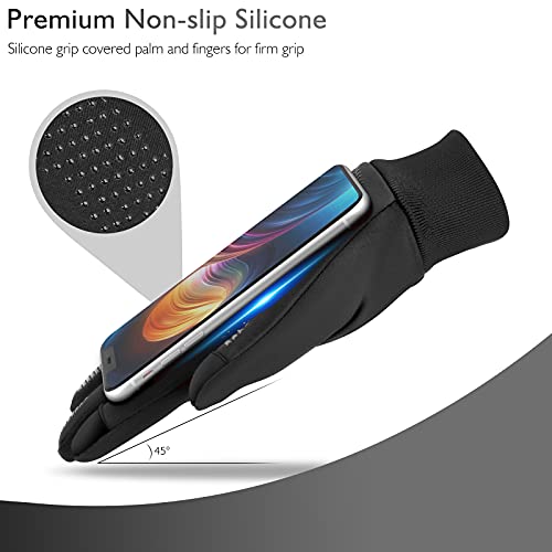 Winter Touchscreen Gloves for Men Women - Mixoo Anti-Slip Cold Weather Warm Sports Gloves with Anti-Lost Buckle for Running Hiking Driving Cycling Climbing Working (M, Thickened Fleece) - Thumbnail 4