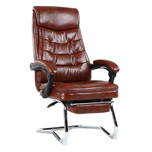 Executive Office Chair with Footrest Faux Leather High Back Reclining Relaxing Ergonomic Bow Office Computer Chair