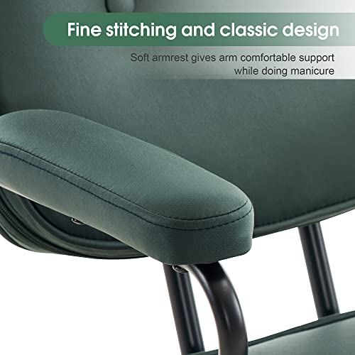 Barberpub Adjustable Home Office Chairs Rolling Manicure Chair For Nail Salon Makeup Nail Tech Chairs 3546 (Green) #TOP4