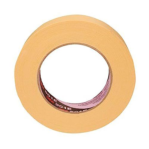 3M 501E Kreppklebeband, 18 mm x 50 m, Industrie- und Automotive Lack-Abdeckarbeiten, Beige (48-er Pack)